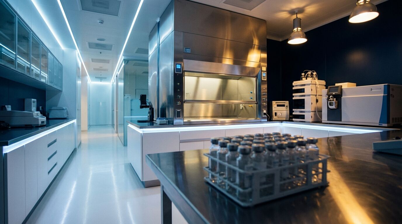Modern peptide synthesis laboratory